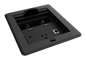 FlipTop™ FT2 Series Cable Management System, 500 Size, Electrical, Pass-Through Lid, Black