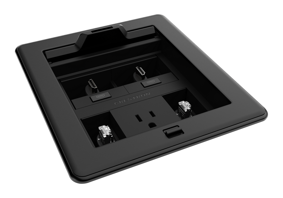 FlipTop™ FT2 Series Cable Management System, 500 Size, Mechanical, Pass-Through Lid, Black