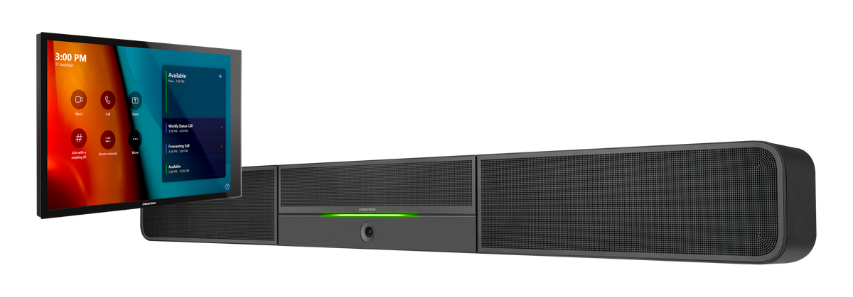 Crestron Flex Small Room Conference System with Video Soundbar and Wall Mounted Control Interface for Microsoft Teams® R