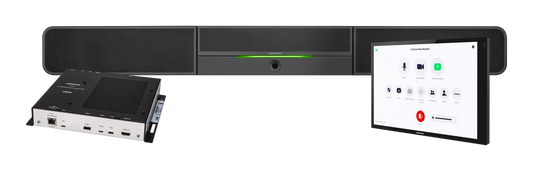 Crestron Flex Advanced Small Room Conference System with Video Soundbar and Wall Mounted Control Interface for Zoom Room