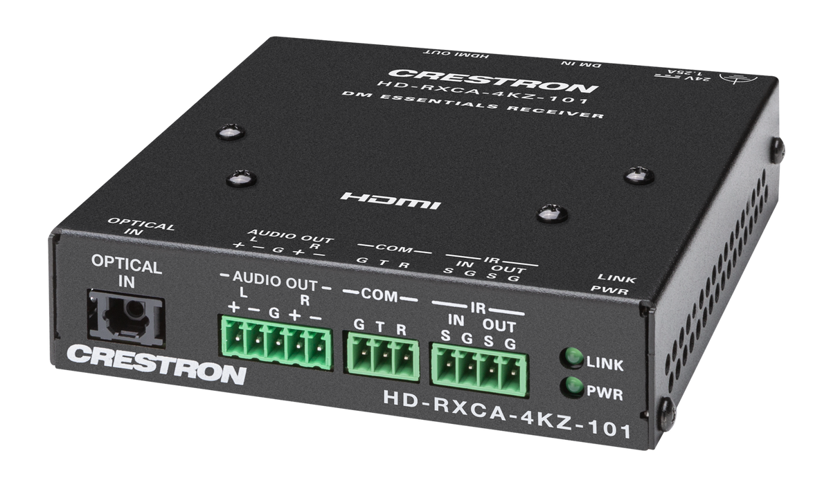 DM® Essentials 4K60 4:4:4 Receiver for HDMI®, RS-232, IR, and Analog Audio Signal Extension over CATx Cable
