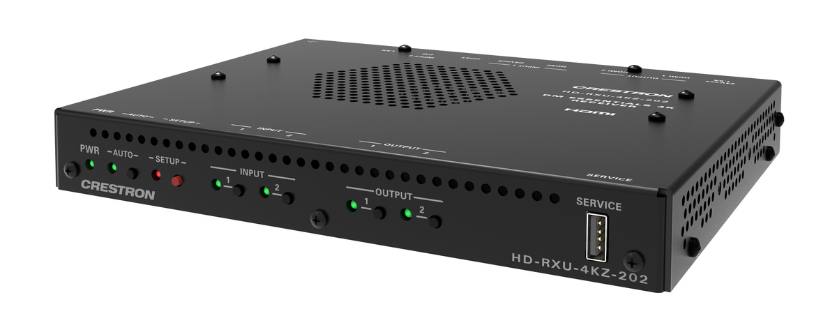 DM® Essentials 4K60 4:4:4 Receiver and 2x2 Auto-Switcher for HDMI® and USB 2.0 Signal Extension over CATx Cable