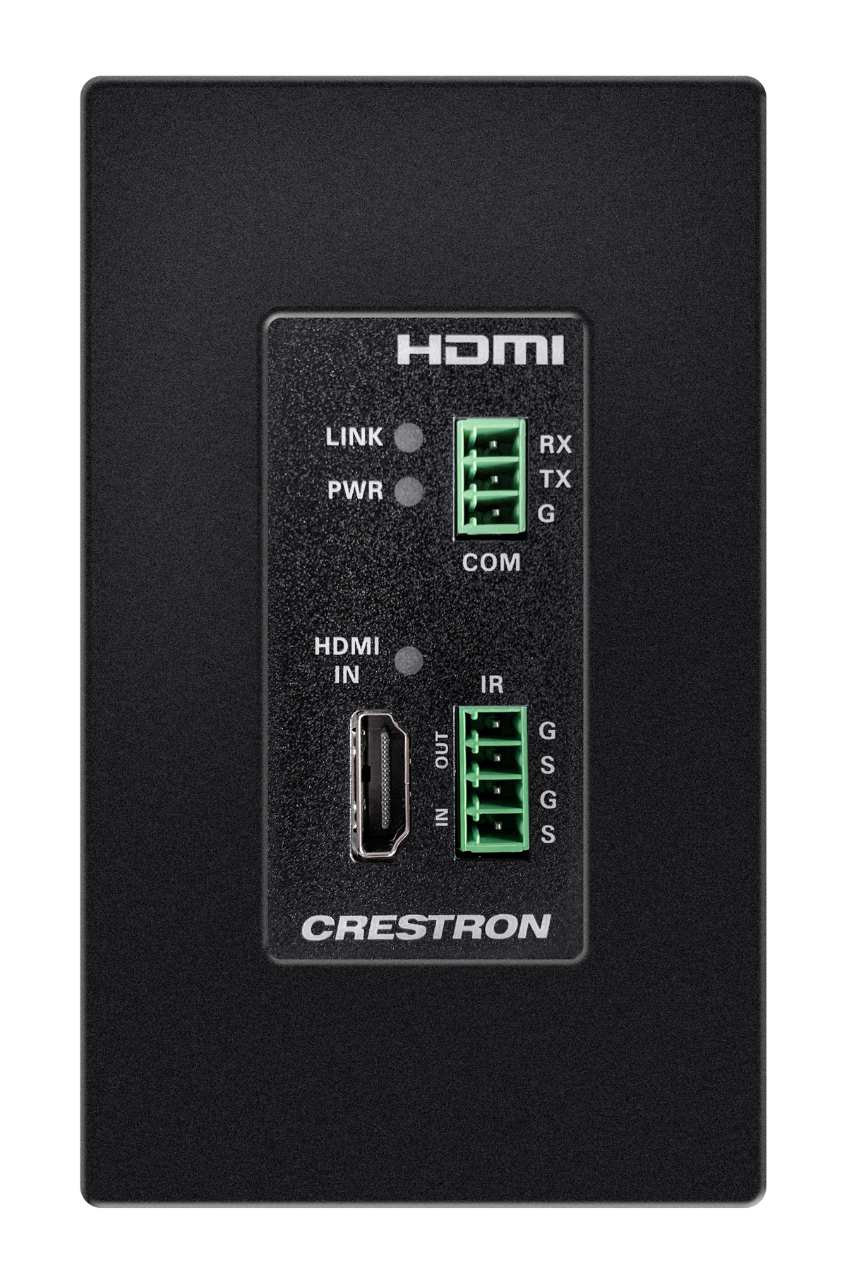 DM® Essentials 4K60 4:4:4 Transmitter for HDMI®, RS-232, and IR Signal Extension over CATx Cable, Wall Plate, Black