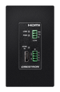 DM® Essentials 4K60 4:4:4 Transmitter for HDMI®, RS-232, and IR Signal Extension over CATx Cable, Wall Plate, Black