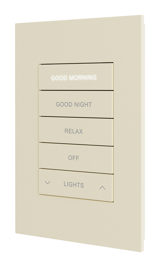 Horizon® 2 In-Wall Forward-Phase Dimmer with infiNET EX® Wireless Communication, 120 VAC, Custom Engraved, Almond