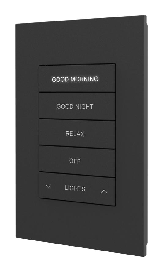 Horizon® 2 In-Wall Forward-Phase Dimmer with infiNET EX® Wireless Communication, 120 VAC, Custom Engraved, Black