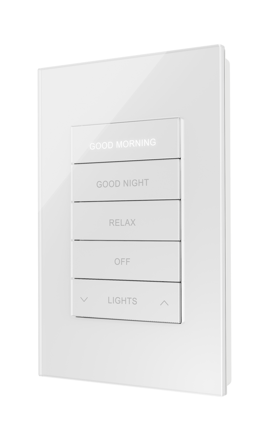 Horizon® 2 In-Wall 0-10 V Dimmer with infiNET EX® Wireless Communication, 120 VAC, White Glass, Engraved