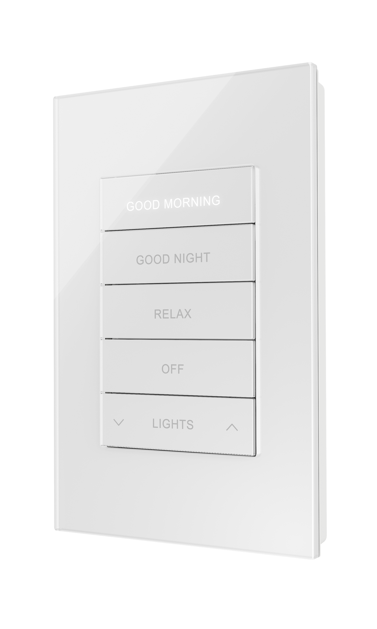 Horizon® 2 In-Wall 0-10 V Dimmer with infiNET EX® Wireless Communication, 120 VAC, White Glass, Engraved