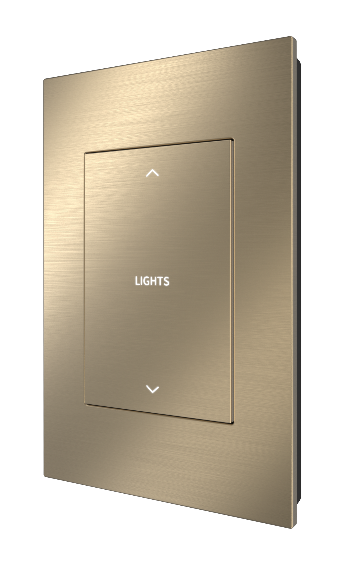 Horizon® 2 In-Wall Switch with infiNET EX® Wireless Communication, 120 VAC, Custom Engraved, Brushed Brass