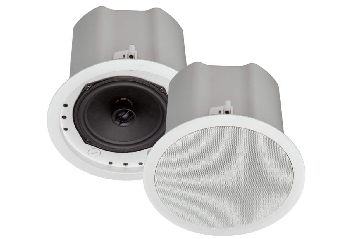 Saros® Integrator 6.5” 2-Way In-Ceiling Speaker, White Textured, Single (must be ordered in multiples of 2)