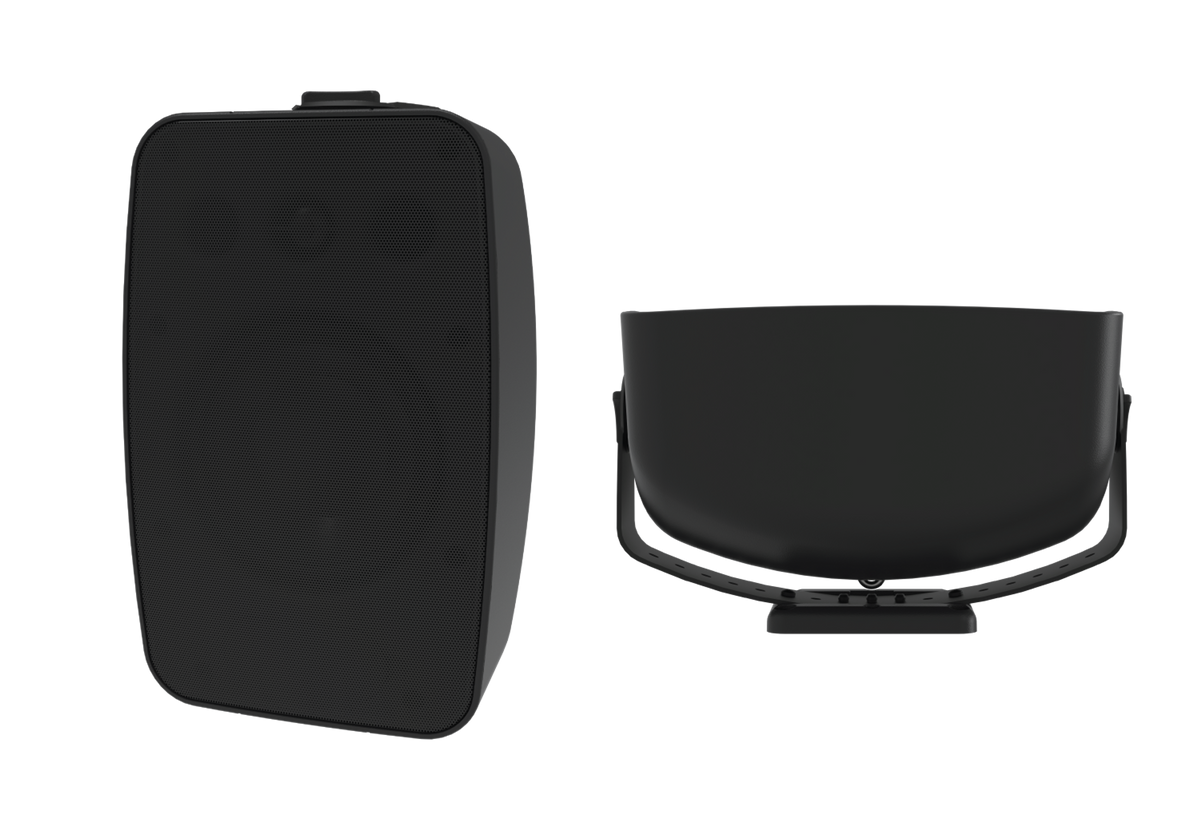 Saros® 6.5 in. 2-Way All Weather Surface Mount Indoor/Outdoor Speaker, Black Textured, Single