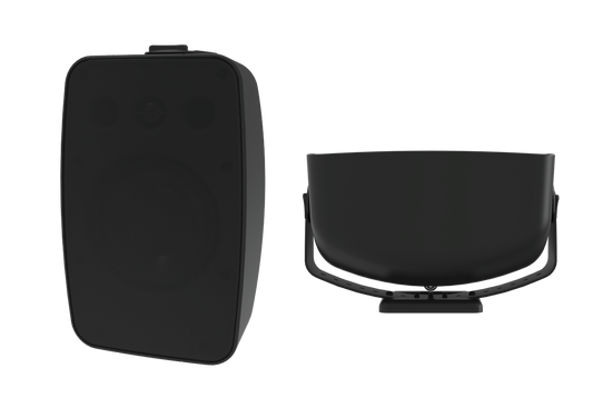 Saros® 8 in. 2-Way All Weather Surface Mount Indoor/Outdoor Speaker, Black Textured, Single