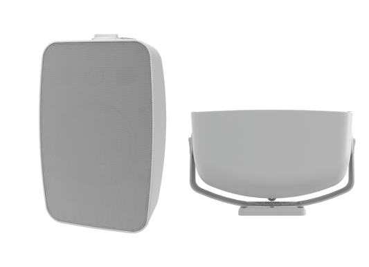 Saros® 8 in. 2-Way All Weather Surface Mount Indoor/Outdoor Speaker, White Textured, Single