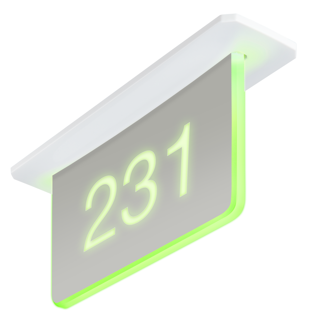 Room Availability Hall Sign, Enhanced Legibility, Ceiling Mount with USB-C Adapter, Without Engraving