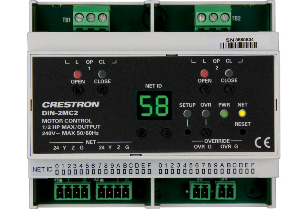 DIN Rail Motor Control, 2 feeds, 2 channels