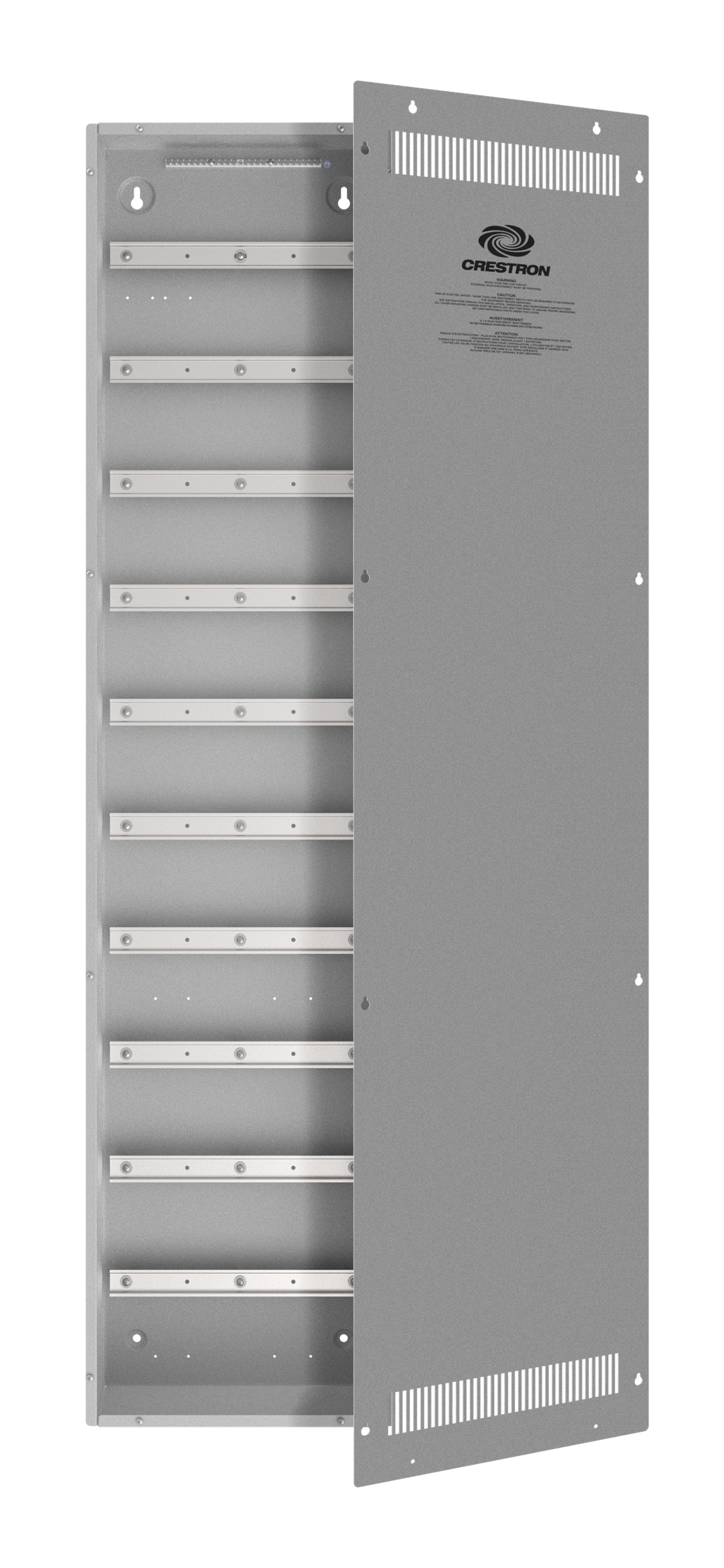 DIN Rail Enclosure, 10 DIN Rails, 18 M Wide