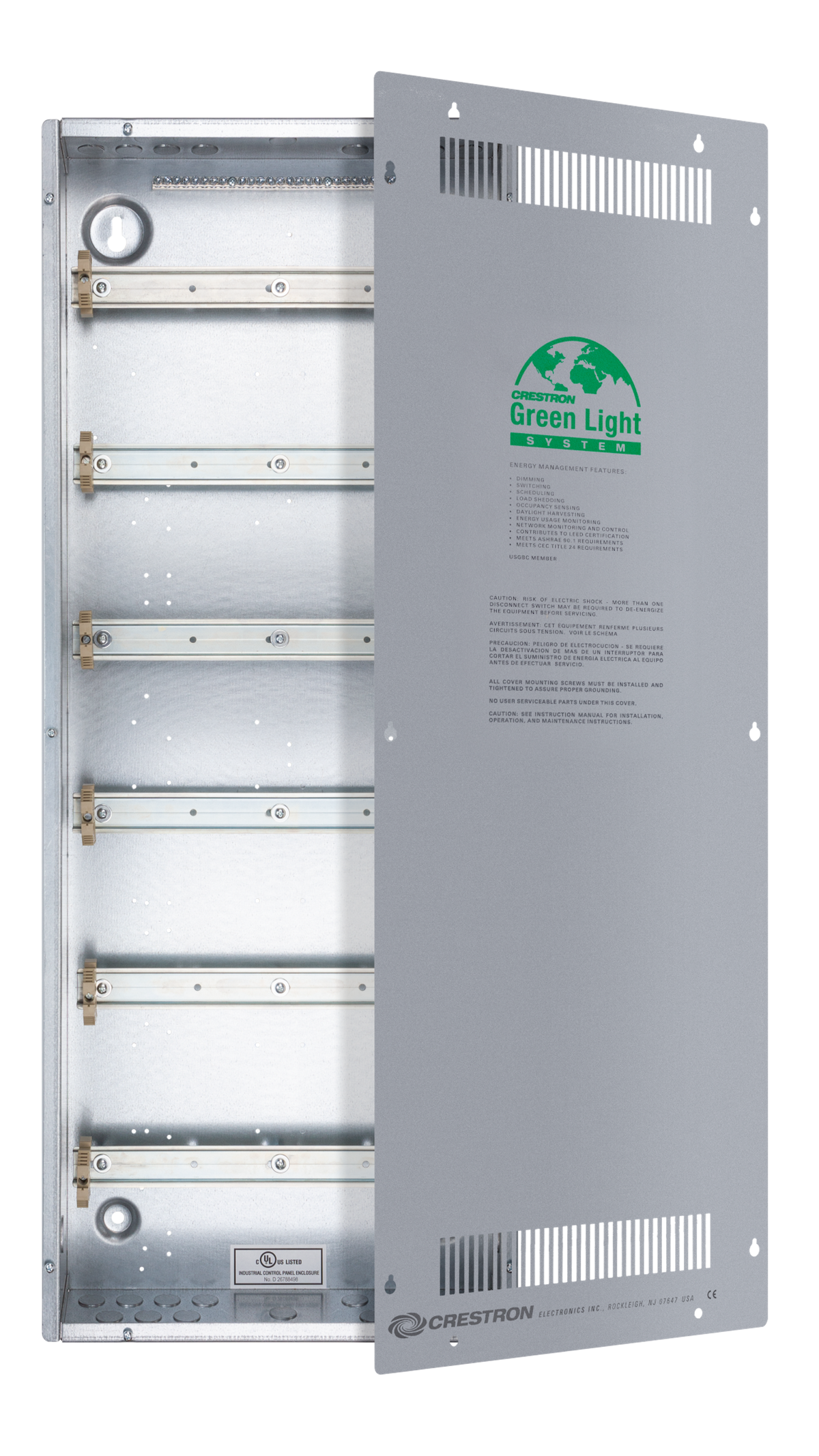 Enclosure for DIN Rail Devices, 6 DIN Rails, 18 M Wide