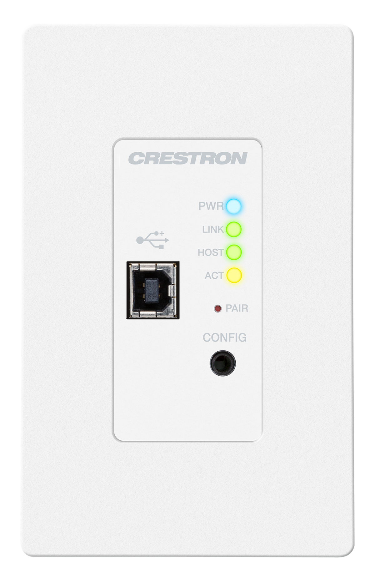 DM NUX USB over Network Wall Plate with Routing, Local, White