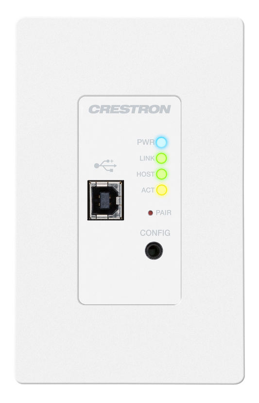 DM NUX USB over Network Wall Plate with Routing, Local, White