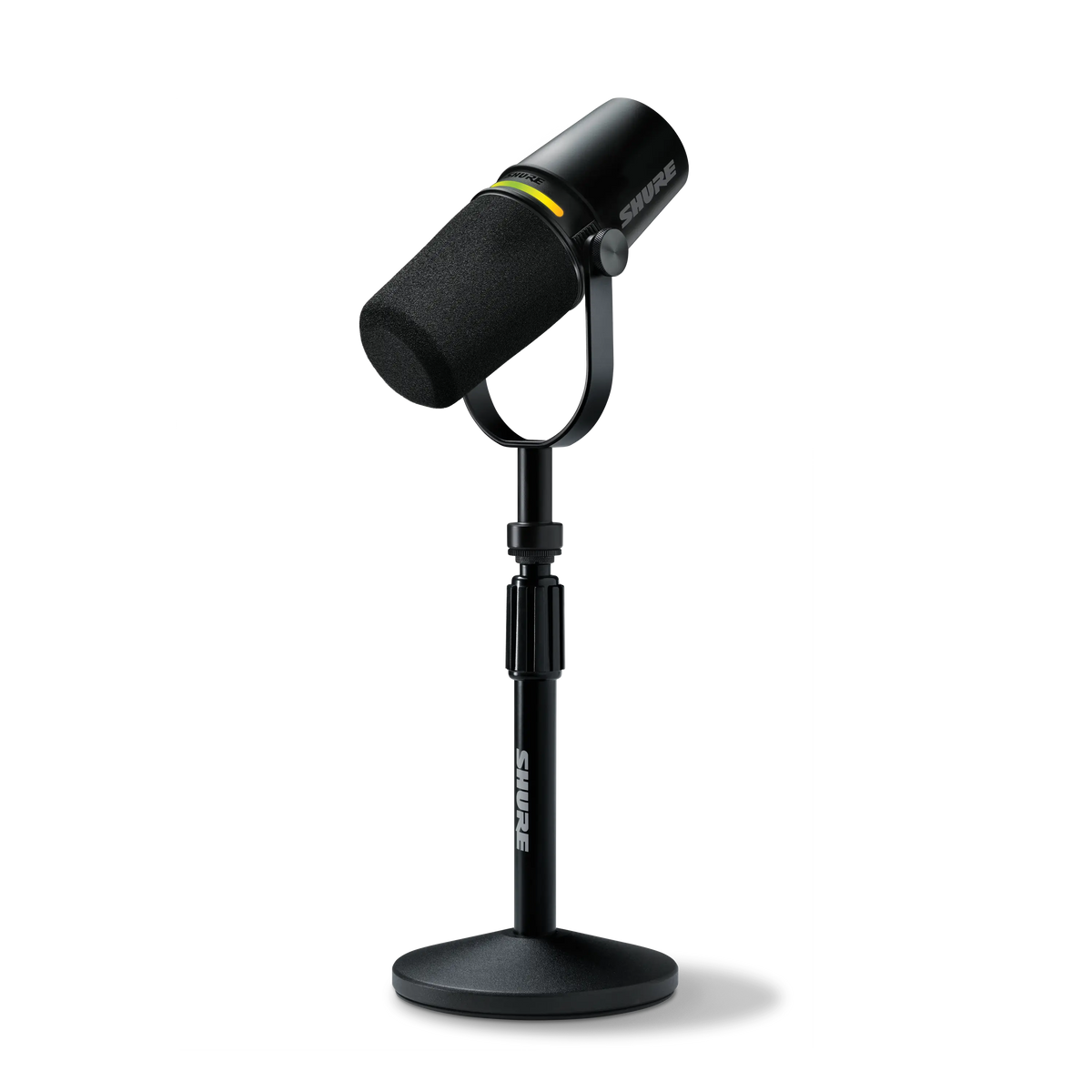 Dual-Output Cardioid Dynamic Microphone, includes adjustable desktop stand,
Black - MV7+-K-BNDL