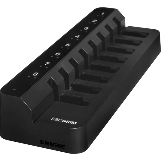 Shure 8-bay, networked, battery-only tray charger (SB910M) - TAA Compliant
- SBC840M-US-TA